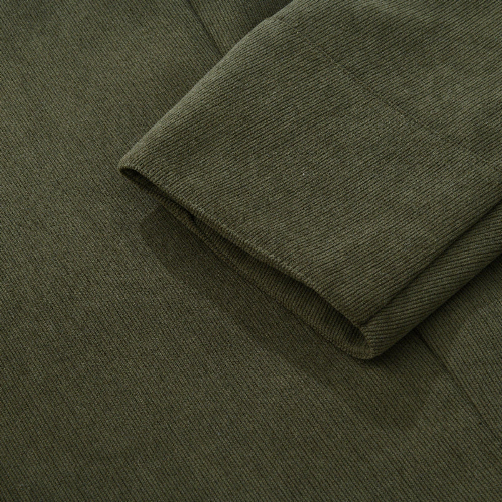 Men's Coat Vintage Corduroy Slim Fit Stand Collar Short Jacket 5