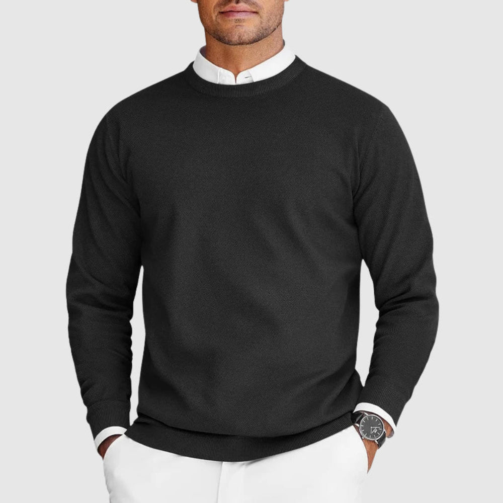 Men's Lightweight Knit Crew Neck Sweater Casual Style 0