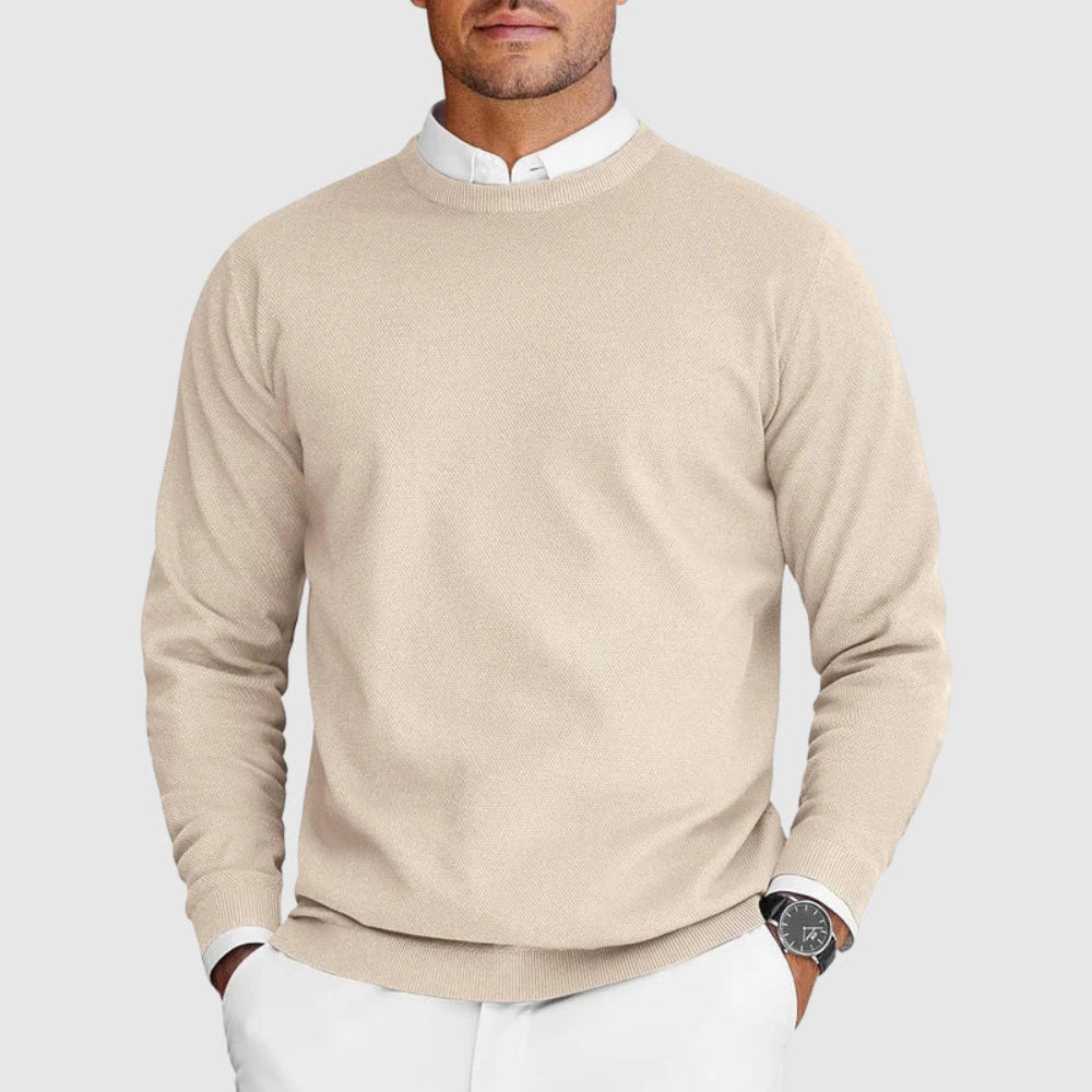 Men's Lightweight Knit Crew Neck Sweater Casual Style 2