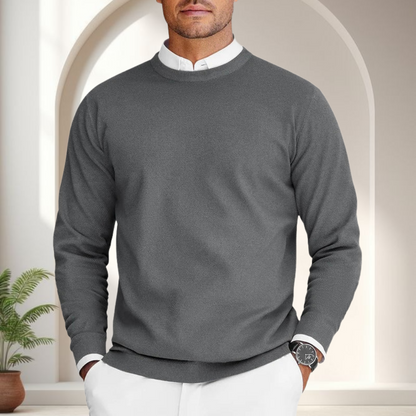 Men’s Casual Classic Crew Neck Sweater Long Sleeve Knit Pullover