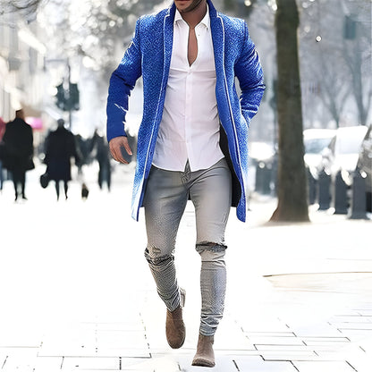 Men's Long Trench Coat Lightweight Slim Fit Stylish Overcoat 8