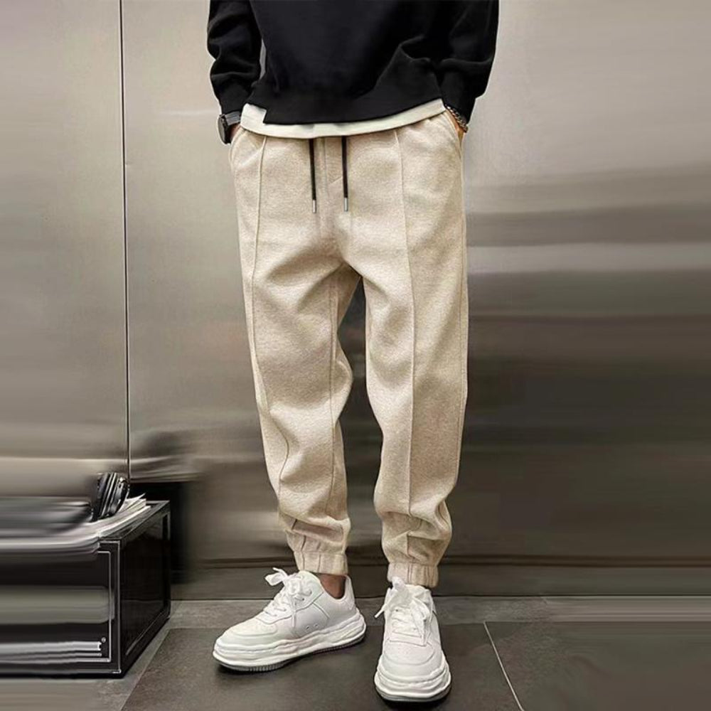 Men's Pants Plush Sports Joggers Elastic Waist Loose Fit Casual Wear 12