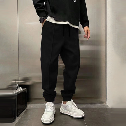 Men's Pants Plush Sports Joggers Elastic Waist Loose Fit Casual Wear 5