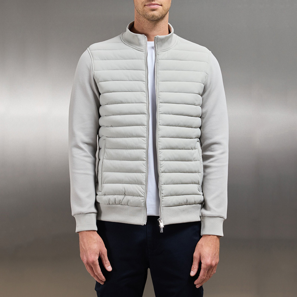 Men's Puffer Jacket Lightweight Quilted Bomber Zip-Up for Winter 2