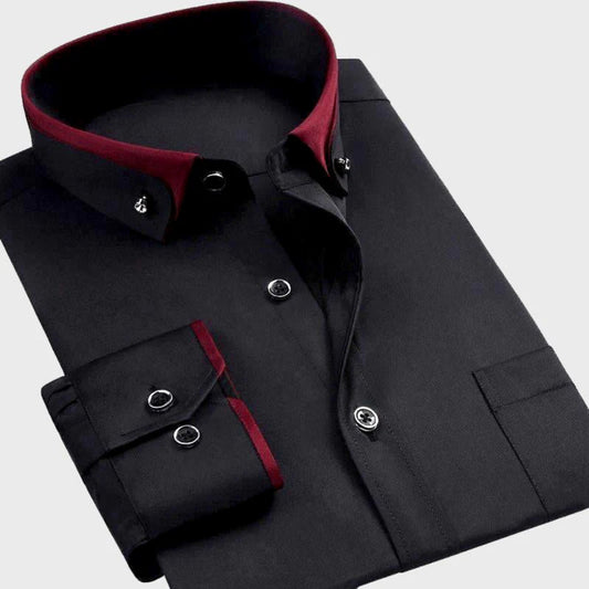 Men's Shirt Full-Length Sleeve Cotton Blend Tailored Fit Elegant Design 0