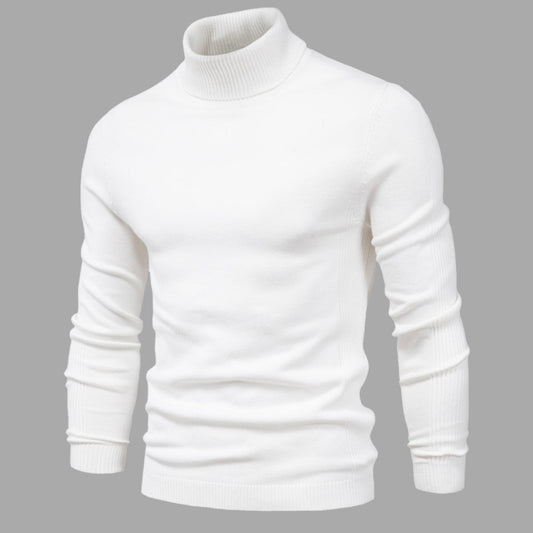 Men's Sweater Cotton Turtleneck Stylish Comfortable Casual Wear 0