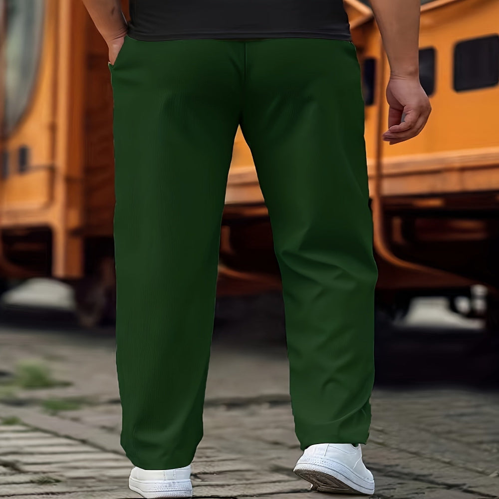 Men's Trousers Comfortable Casual Pants Modern Fit Jogging Style 2