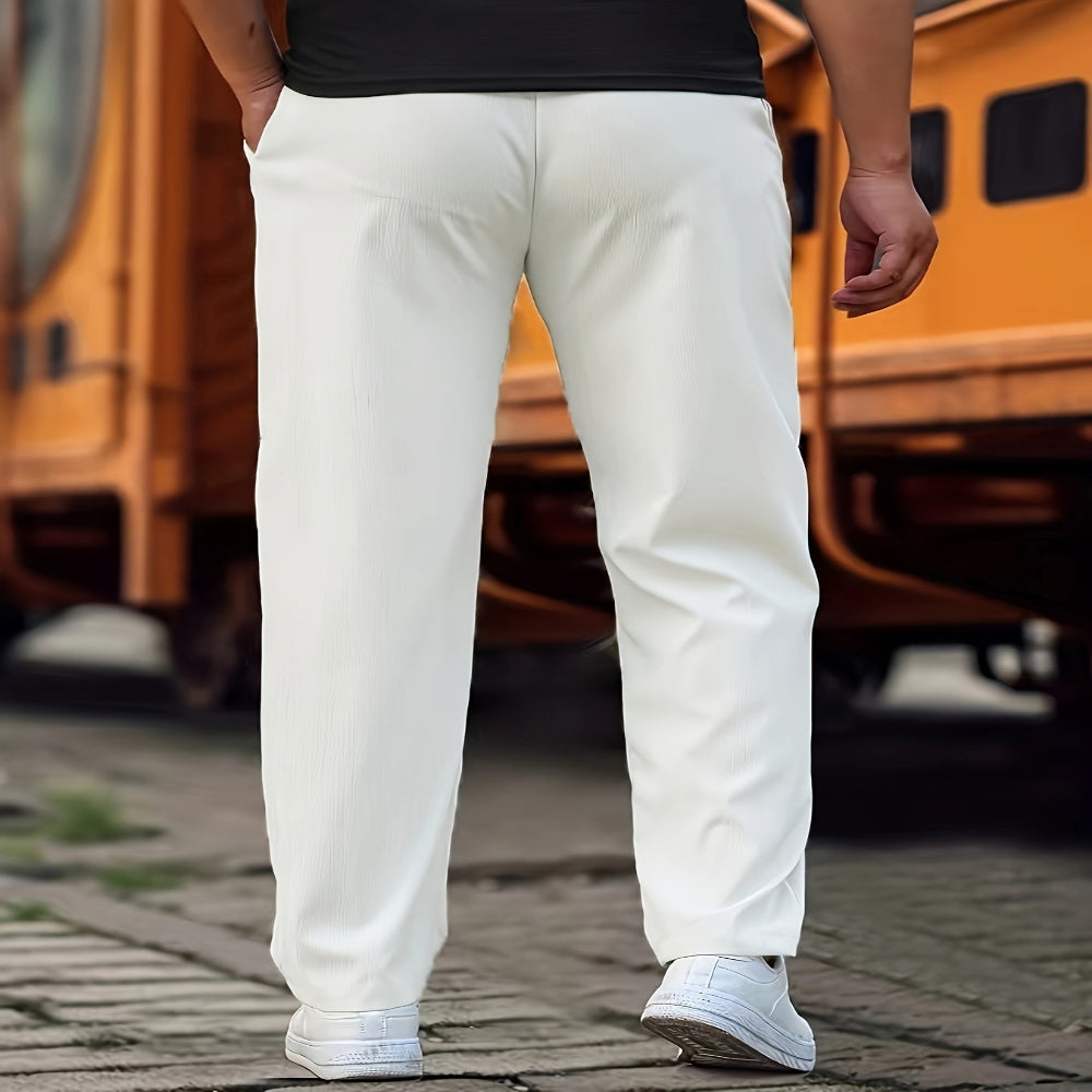 Men's Trousers Comfortable Casual Pants Modern Fit Jogging Style 6
