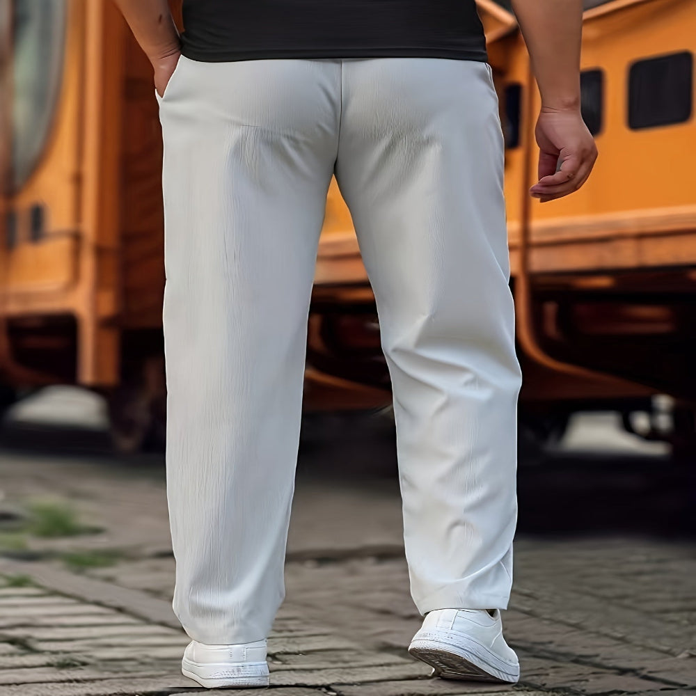 Men's Trousers Comfortable Casual Pants Modern Fit Jogging Style 8