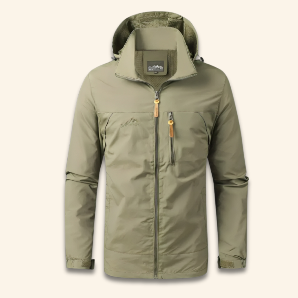 Men’s Waterproof Lightweight Outdoor Jacket Hooded Windproof