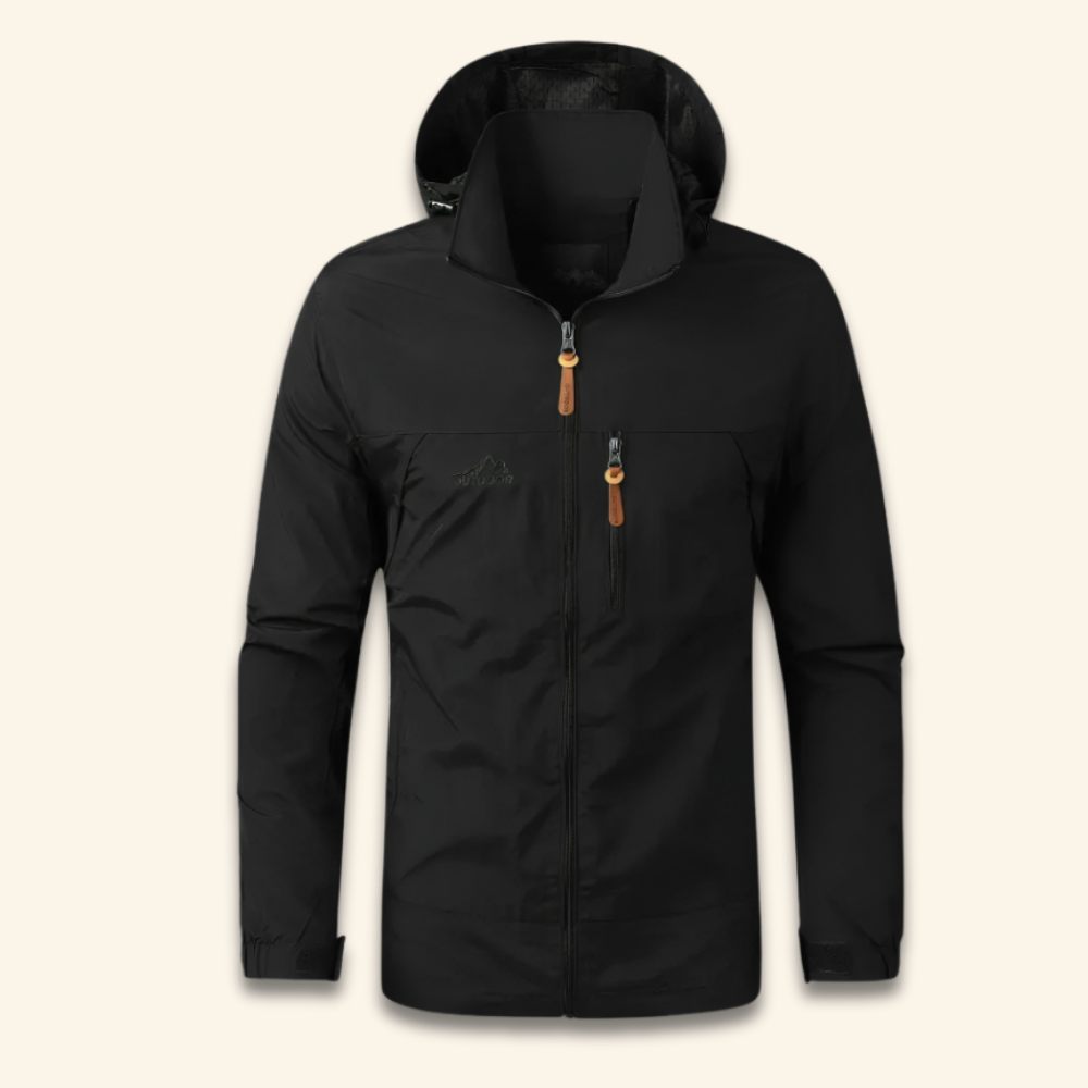 Men’s Waterproof Lightweight Outdoor Jacket Hooded Windproof