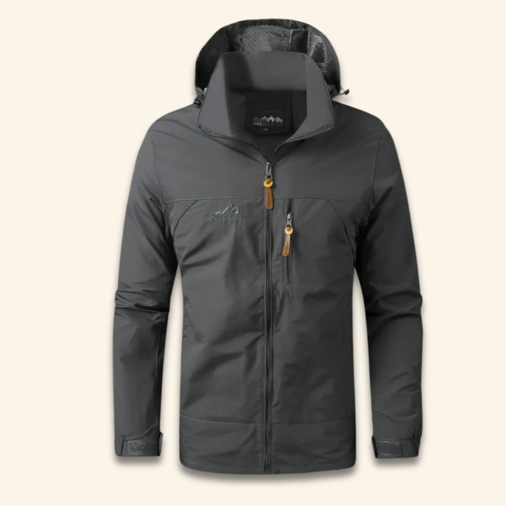 Men’s Waterproof Lightweight Outdoor Jacket Hooded Windproof