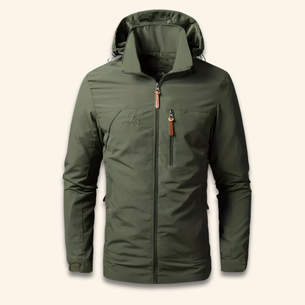 Men’s Waterproof Lightweight Outdoor Jacket Hooded Windproof