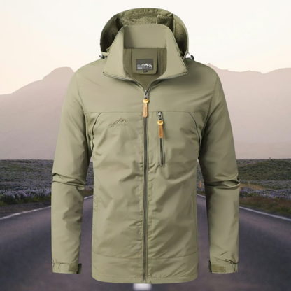 Men’s Waterproof Lightweight Outdoor Jacket Hooded Windproof
