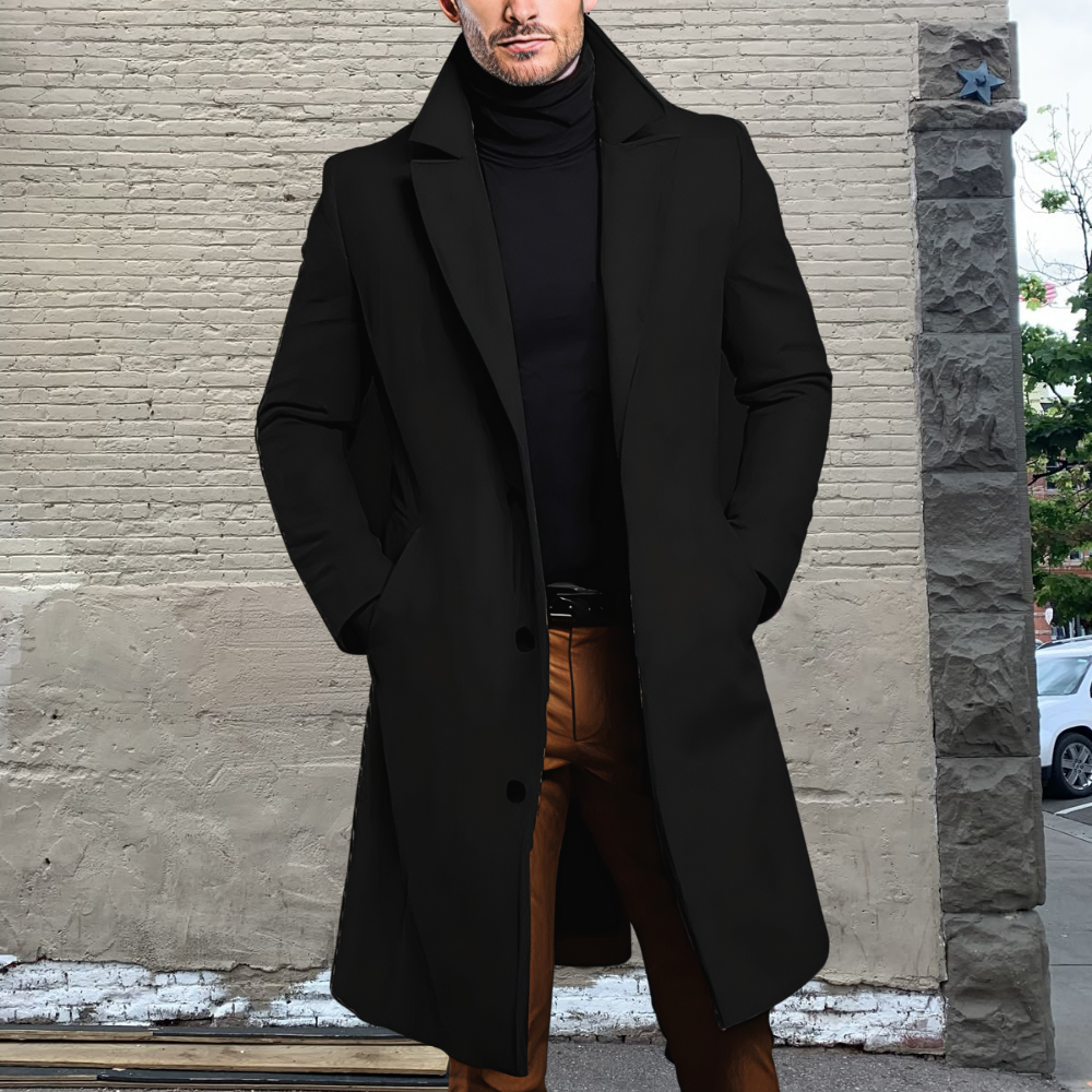 Men’s Stylish Slim Fit Winter Overcoat Modern Tailored