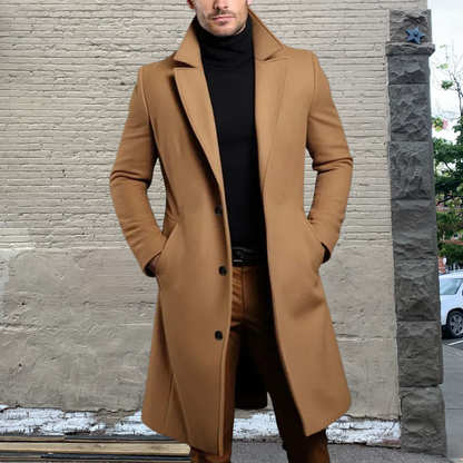 Men’s Stylish Slim Fit Winter Overcoat Modern Tailored