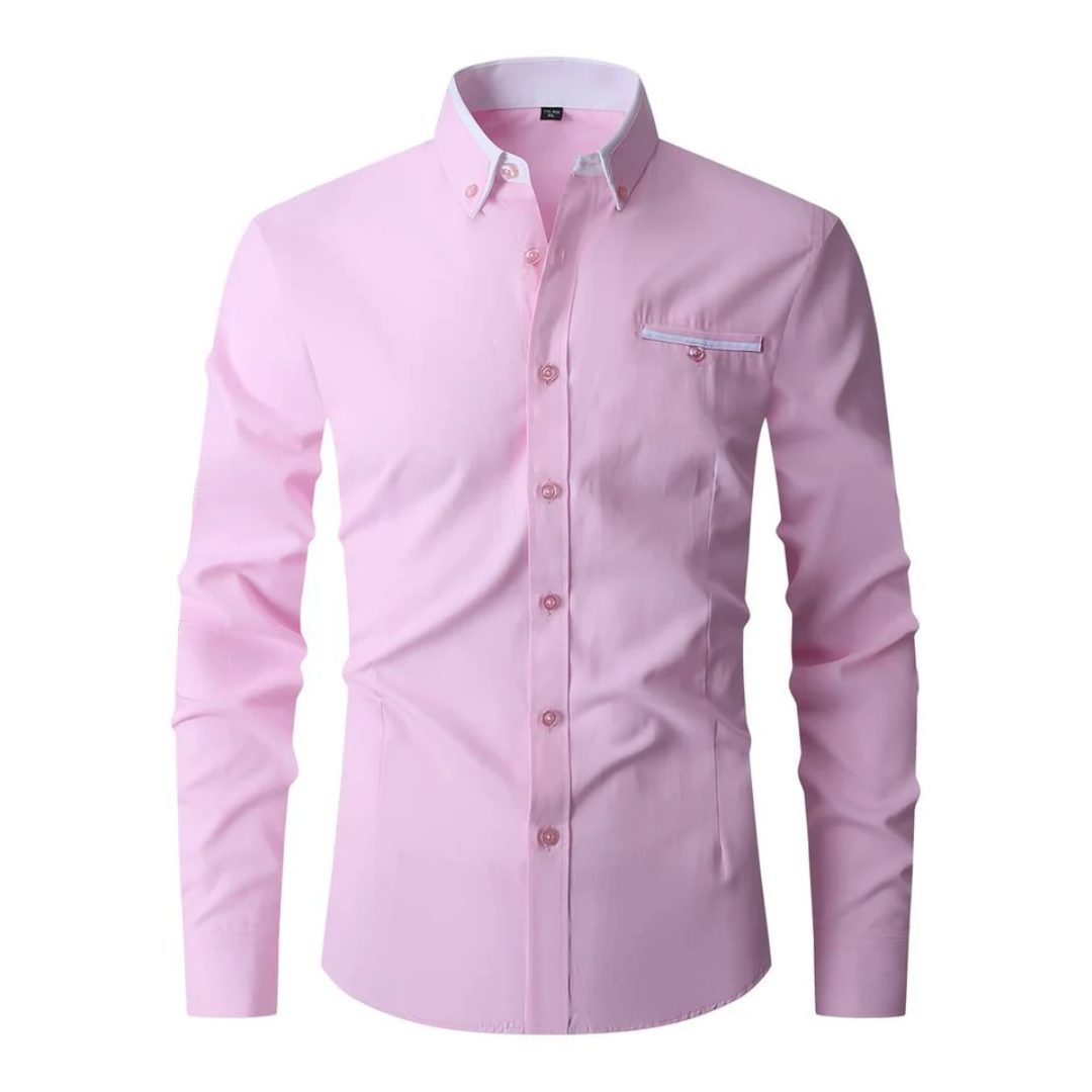 Men's Casual Shirt | Slim Fit, Long Sleeve-Levorel
