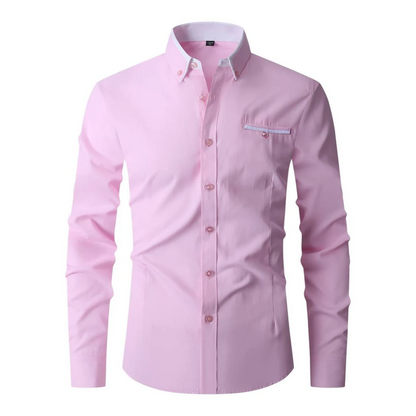 Men's Casual Shirt | Slim Fit, Long Sleeve-Levorel