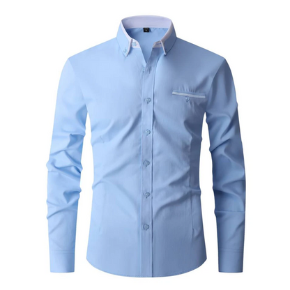 Men's Casual Shirt | Slim Fit, Long Sleeve-Levorel