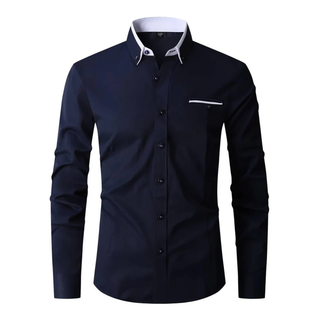 Men's Casual Shirt | Slim Fit, Long Sleeve-Levorel