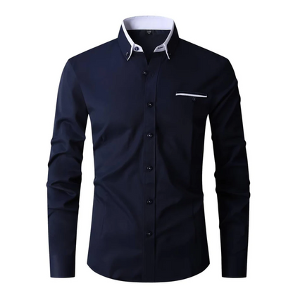 Men's Casual Shirt | Slim Fit, Long Sleeve-Levorel