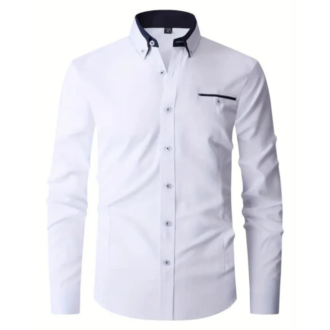 Men's Casual Shirt | Slim Fit, Long Sleeve-Levorel