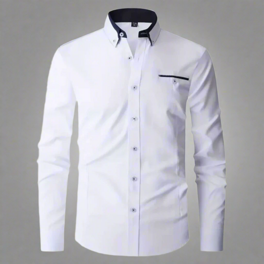 Men's Casual Shirt | Slim Fit, Long Sleeve-Levorel