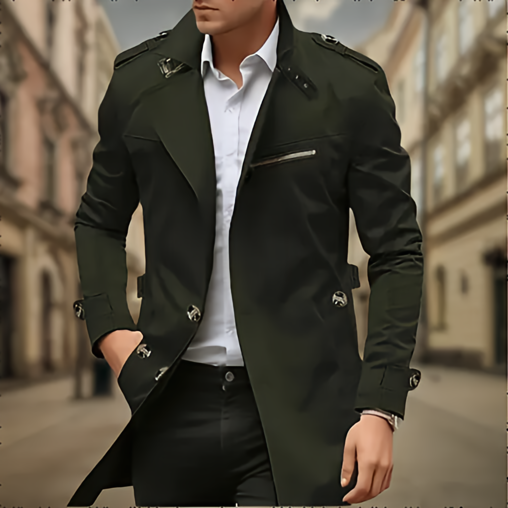 Men’s Classic Trench Coat | Stylish Lightweight-Levorel