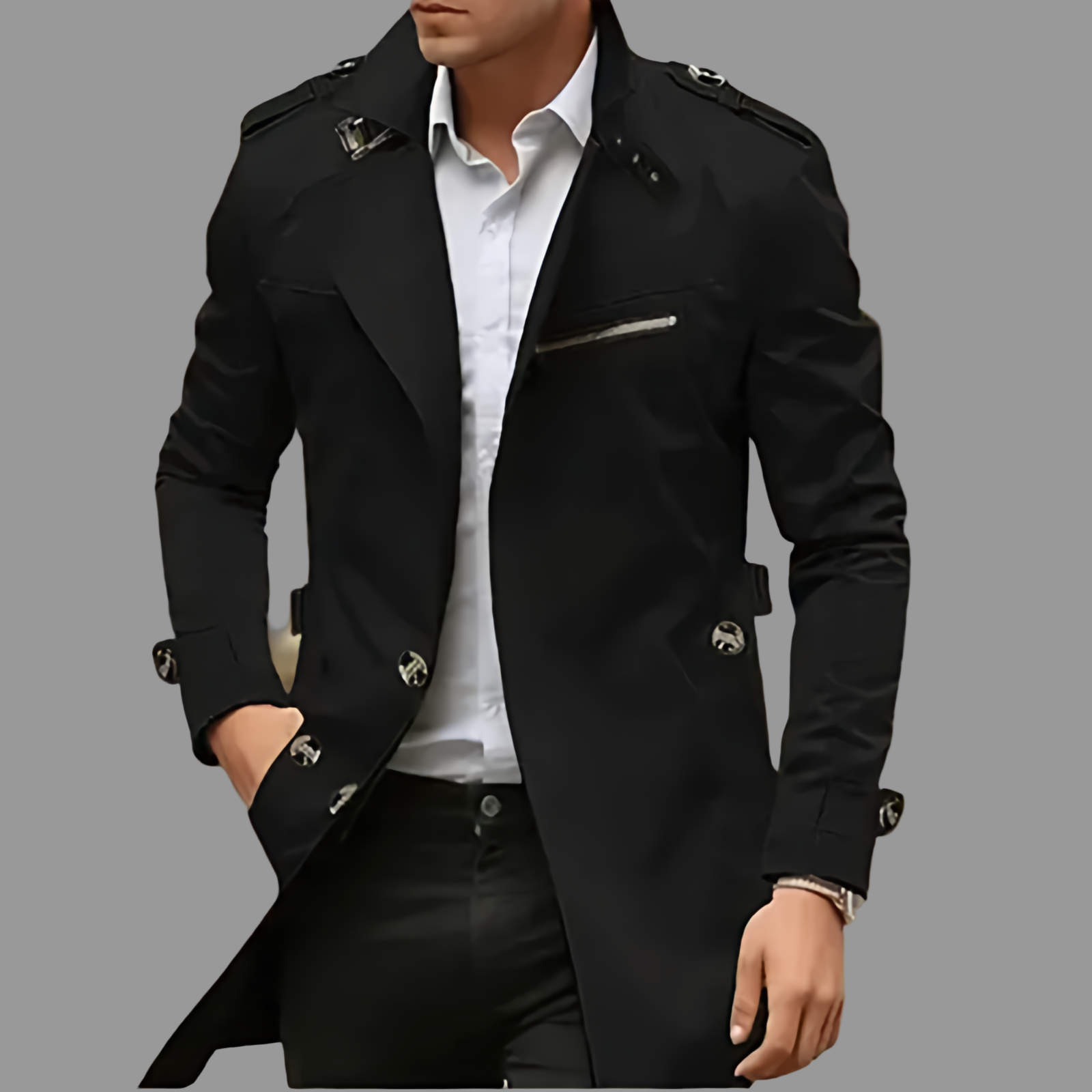 Men’s Classic Trench Coat | Stylish Lightweight-Levorel