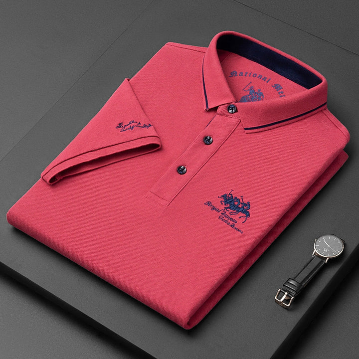 Men's Designer Polo Shirt | Short Sleeve Embroidered-Levorel