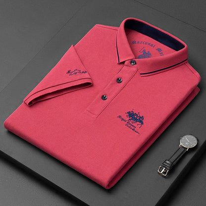 Men's Designer Polo Shirt | Short Sleeve Embroidered-Levorel