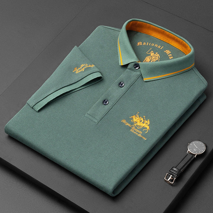 Men's Designer Polo Shirt | Short Sleeve Embroidered-Levorel
