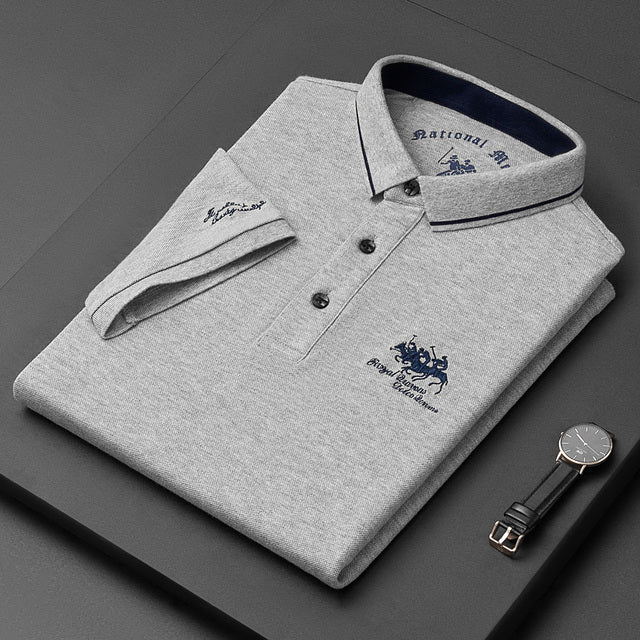 Men's Designer Polo Shirt | Short Sleeve Embroidered-Levorel