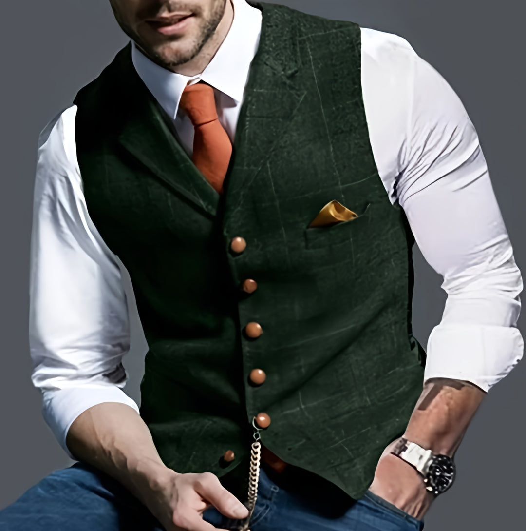 Men's Knitted Waistcoat | Zip Up Longline Fit