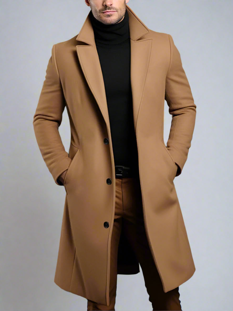 Men's Long Coat Winter | Lightweight Trench-Levorel