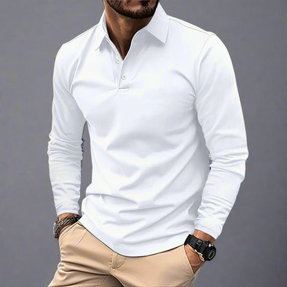 Men's Polo Shirt | Long Sleeve Slim Fit-Levorel