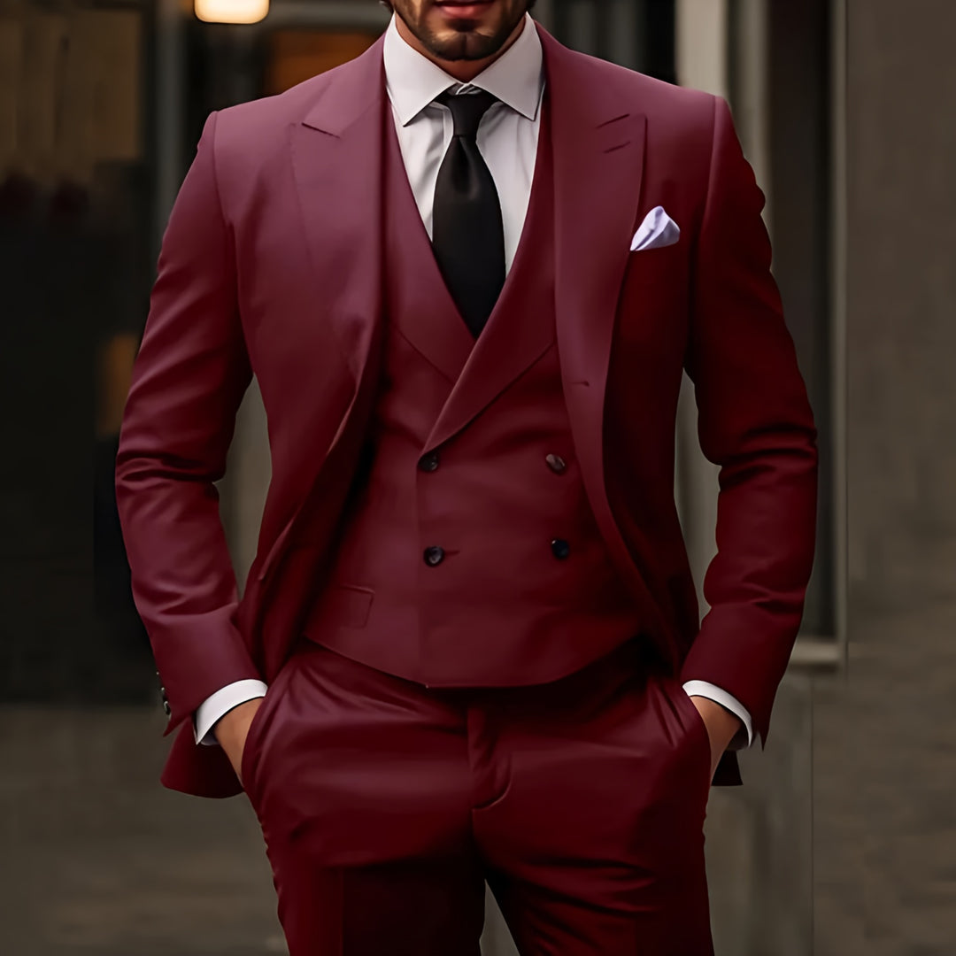 Men’s Slim Fit 3-Piece Suit | Tailored Formal-Levorel