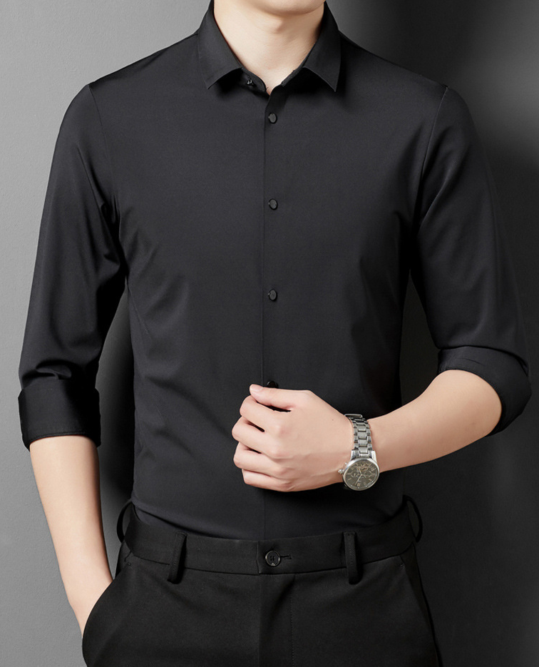 Men's Slim Fit Long Sleeve Shirt | Casual Buttoned-Levorel
