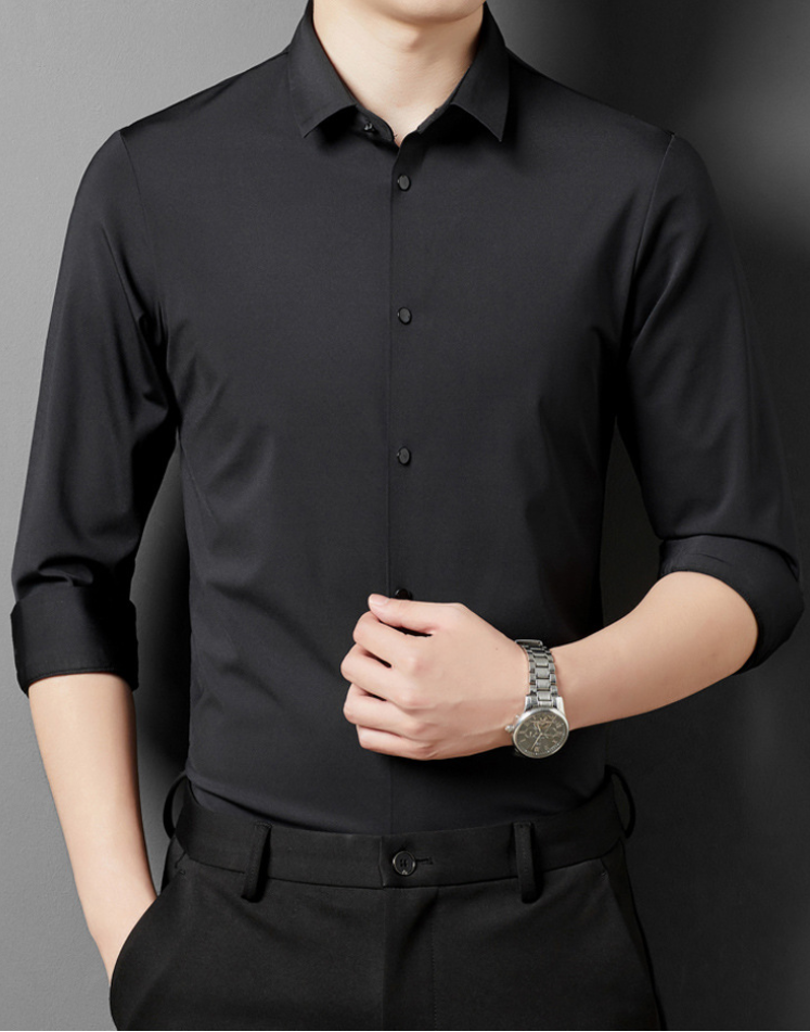 Men's Slim Fit Long Sleeve Shirt | Casual Buttoned-Levorel