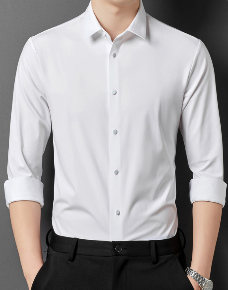 Men's Slim Fit Long Sleeve Shirt | Casual Buttoned-Levorel