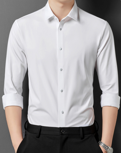 Men's Slim Fit Long Sleeve Shirt | Casual Buttoned-Levorel