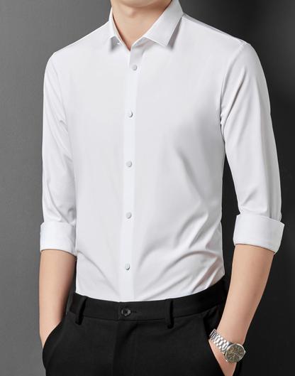 Men's Slim Fit Long Sleeve Shirt | Casual Buttoned-Levorel