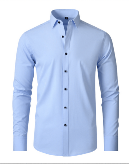 Men's Slim Fit Long Sleeve Shirt | Casual Buttoned-Levorel