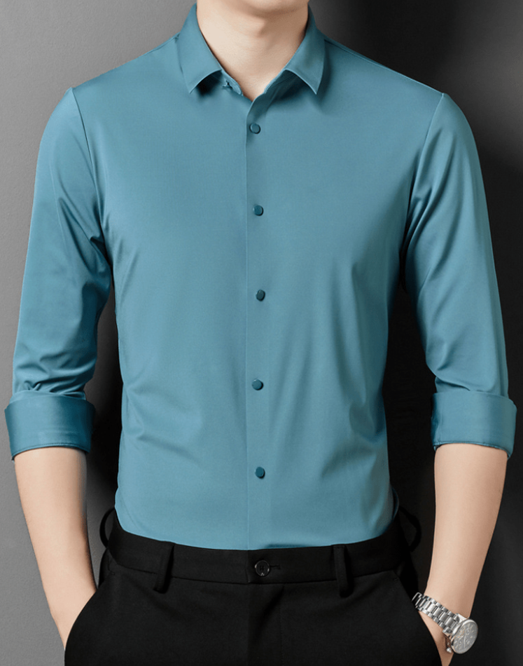 Men's Slim Fit Long Sleeve Shirt | Casual Buttoned-Levorel