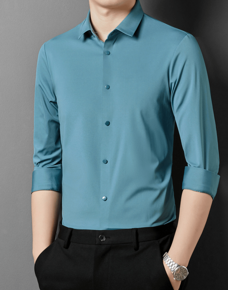 Men's Slim Fit Long Sleeve Shirt | Casual Buttoned-Levorel