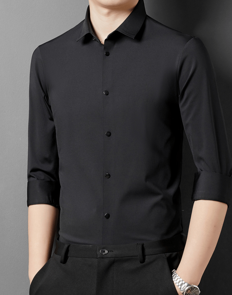 Men's Slim Fit Long Sleeve Shirt | Casual Buttoned-Levorel
