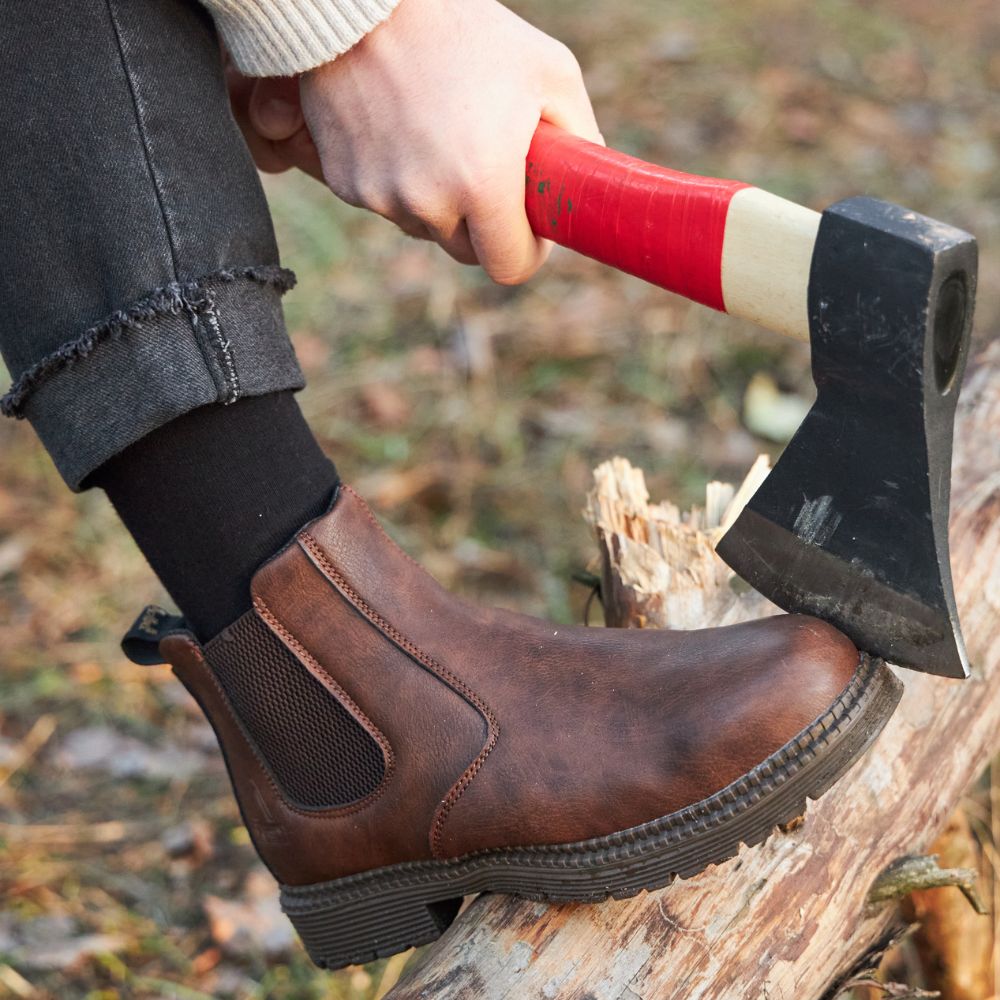 Men’s Slip On Ankle Work Boots | Durable Outdoor Footwear-Levorel
