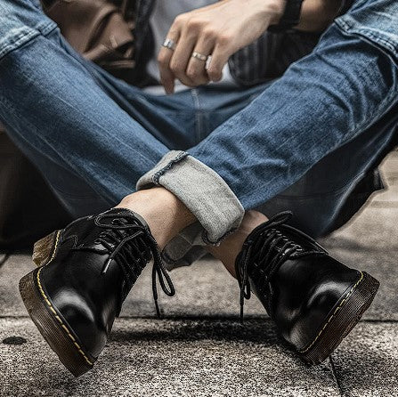 Men's Slip On Oxford Work Boots | Durable Flat Sole-Levorel