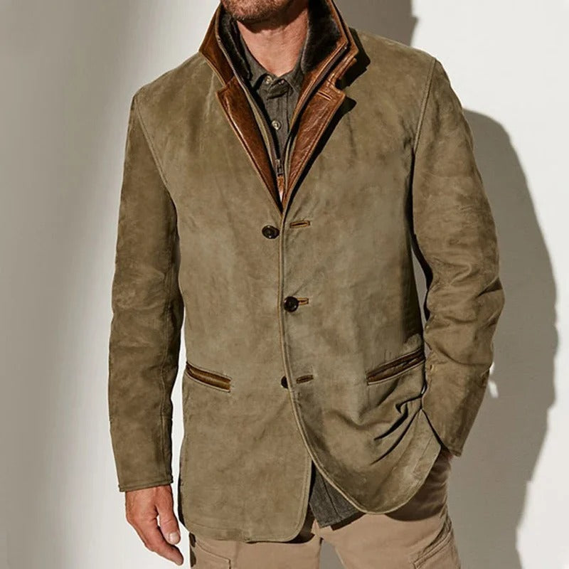 Men's Suede Jacket | Lightweight Tailored-Levorel