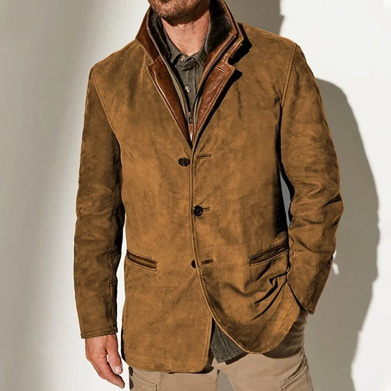 Men's Suede Jacket | Lightweight Tailored-Levorel